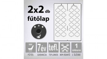 KIYO teflonszálas beépíthető ülésfűtés 1 ülésre 3 fokozatú nyomógombbal