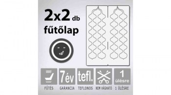 KIYO teflonszálas beépíthető ülésfűtés 1 ülésre 2 fokozatú nagy nyomógombbal