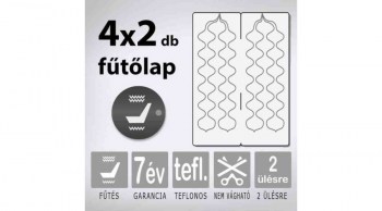 KIYO AWHL teflonszálas beépíthető ülésfűtés két fűtési fokozatú kapcsolóval, 2 üléshez